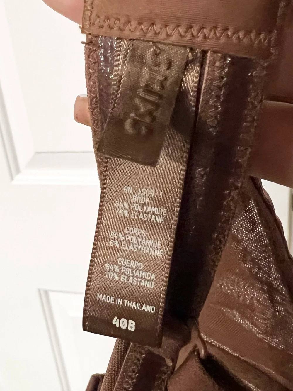 Skims | Mesh Underwire Brown Bra - Picture 3 of 3